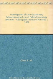 Cover of: Investigation of late Quaternary paleoceanography and paleoclimatology | 