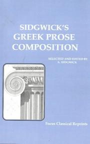 Cover of: Sidgwick's Greek Prose Composition