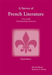 Cover of: A Survey of French Literature, Vol. 3 by Morris Bishop, Kenneth T. Rivers