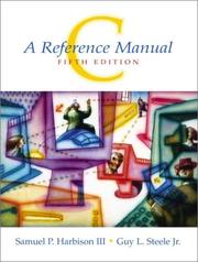Cover of: C, a reference manual