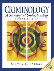 Cover of: Criminology by Steven E. Barkan