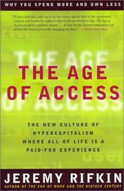 Cover of: The Age of Access by Jeremy Rifkin