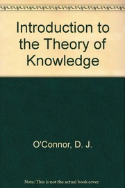Cover of: Introduction to the theory of knowledge