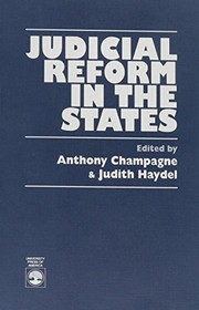 Cover of: Judicial reform in the states | 