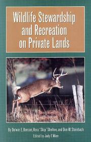 Cover of: Wildlife Stewardship And Recreation On Private Lands (Wildlife Stewardship and Recreation on Private Lands)