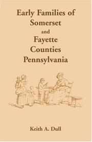 Cover of: Early Families of Somerset and Fayette Counties, Pennsylvania
