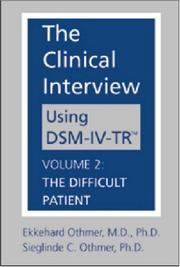 Cover of: Clinical Interview Using DSM-IV-TR Volume 2 by Ekkehard Othmer, Sieglinde C. Othmer