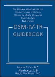 Cover of: DSM-IV-TR Guidebook by Allen Frances, Harold Alan Pincus