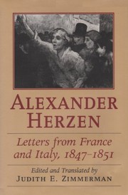 Cover of: Letters from France and Italy, 1847-1851 by Aleksandr Herzen