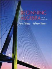 Cover of Beginning Algebra (5th Edition) by John Tobey