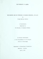 Cover of: The changing aims and functions of Nigerian education, 1842-1962 | Joseph Eyitayo Adetoro