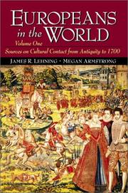 Cover of: Europeans in the World, Volume I by James R. Lehning, Megan Armstrong