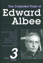 Cover of: The Collected Plays of Edward Albee by Edward Albee