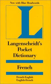 Langenscheidt's Pocket French Dictionary