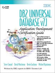 Cover of: DB2 Universal Database v7.1 by Steve Sanyal, David Martineau, Kevin Gashyna, Michael Kyprianou, Steve Sanyal, David Martineau, Kevin Gashyna, Michael Kyprianou