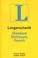 Cover of: Langenscheidt Standard French Dictionary (Langenscheidt Standard Dictionaries)
