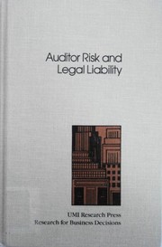 Cover of: Auditor risk and legal liability by St. Pierre, E. Kent