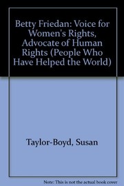 Cover of: Betty Friedan | Susan Taylor-Boyd