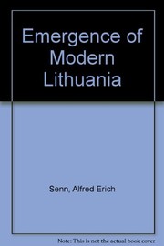 Cover of: The emergence of modern Lithuania | Alfred Erich Senn