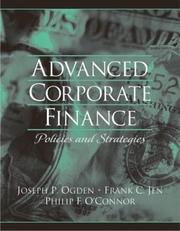 Cover of: Advanced Corporate Finance | Joseph Ogden