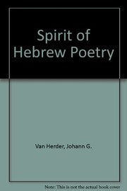 Cover of: The spirit of Hebrew poetry. by Johann Gottfried Herder