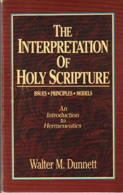 Cover of: The interpretation of Holy Scripture