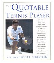 Cover of: The Quotable Tennis Player (Quotable) by Scott Perlstein
