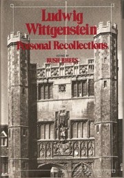 Cover of: Ludwig Wittgenstein, personal recollections | 