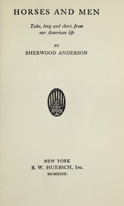 Cover of: Horses and men by Sherwood Anderson