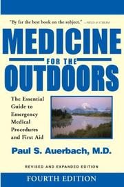 Cover of: Medicine for the Outdoors by Paul S. Auerbach