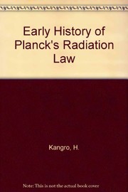 Early history of Planck's radiation law by Hans Kangro