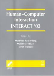 Cover of: Human-Computer Interaction by INTERNATIONAL CONFERENCE ON HUMAN-COMPUT, Matthias Rauterberg, Marino Menozzi, Janet Wesson