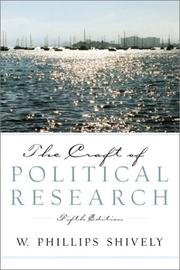 Cover of: The Craft of Political Research (5th Edition)