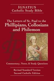 Cover of: Philippians, Colossians and Philemon | Scott Hahn and Curtis Mitch