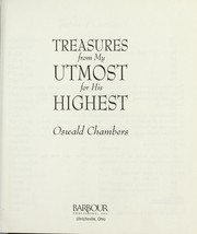 Cover of: Treasures From My Utmost for His Highest | 