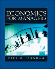 Cover of: Economics for Managers by Paul G Farnham