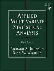 Cover of: Applied multivariate statistical analysis by Richard Arnold Johnson