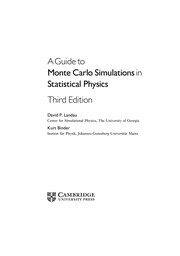Cover of: A guide to Monte Carlo simulations in statistical physics