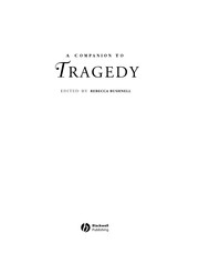 Cover of: COMPANION TO TRAGEDY; ED. BY REBECCA BUSHNELL. by 