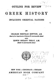 Cover of: Outline for review, Greek history including Oriental nations | Charles Bertram Newton