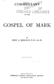Cover of: Commentary on the Gospel of Mark | 