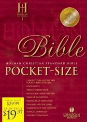 Cover of: The Holy Bible: Holman Christian Standard Bible, Black, Bonded Leather