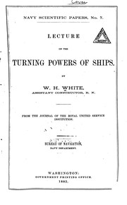 Cover of: Lecture on the turning powers of ships.