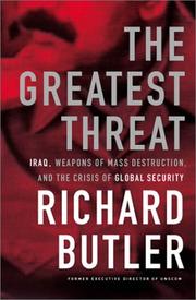 Cover of: The greatest threat by Butler, Richard