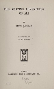Cover of: The amazing adventures of Ali | Maud Lindsay