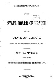 Annual Report of the Illinois State Board of Health by Board of Health , Illinois State Board of Health, Illinois