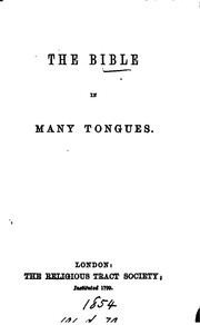 Cover of: The Bible in many tongues by 