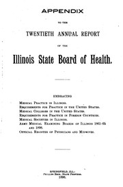 Cover of: Annual Report of the Illinois State Board of Health