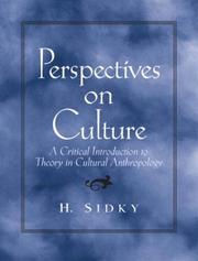 Cover of: Perspectives on Culture: A Critical  Introduction to Theory in Cultural Anthropology
