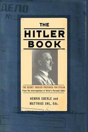 Cover of: The Hitler book by Fyodor Parparov